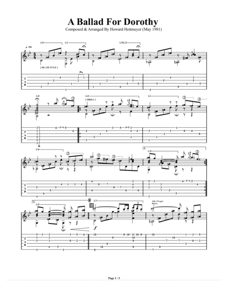 A Ballad for Dorothy