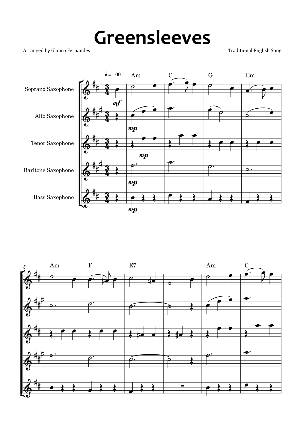 Greensleeves (arr. Glauco Fernandes)