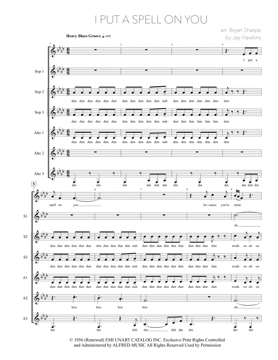 I Put A Spell On You (arr. Bryan Sharpe)
