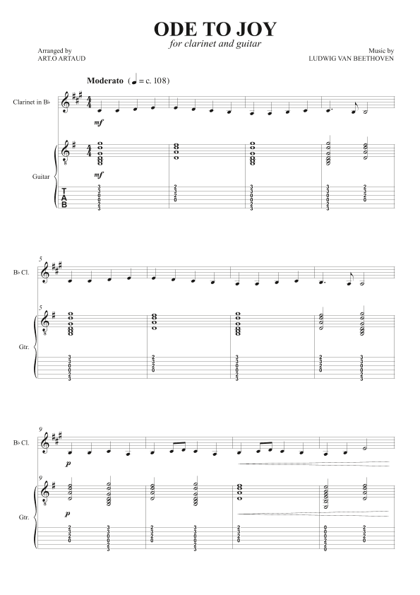 Ode to Joy (arr. Art.o Artaud)