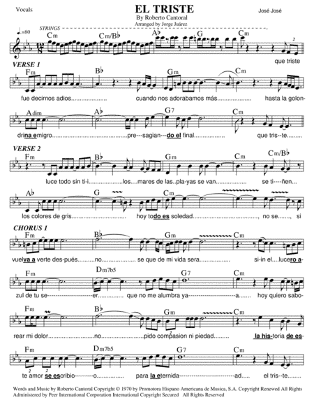 El Triste (arr. Jorge Juárez)