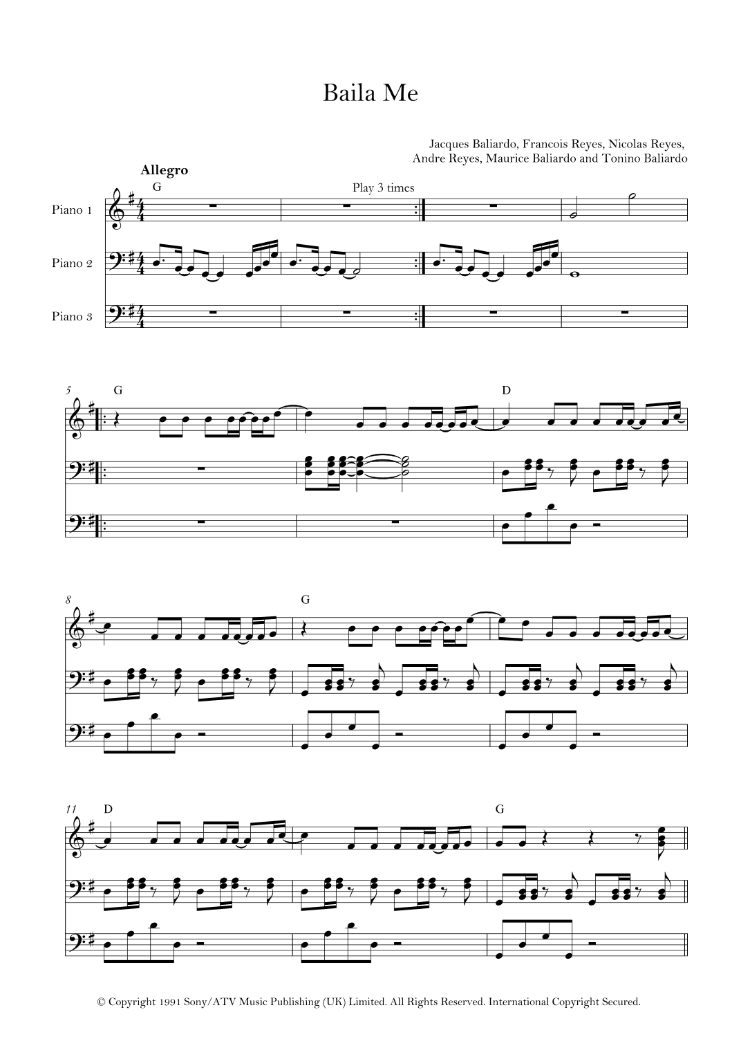 Baila Me (arr. Lila Lali)