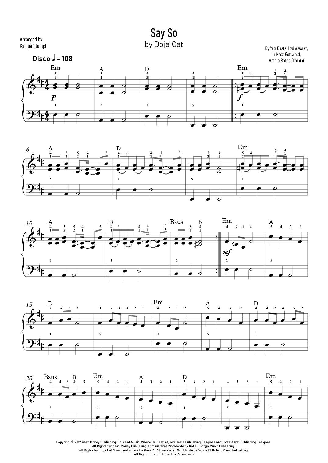 Say So (arr. Kaique Stumpf)