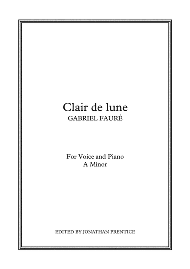 Clair de lune (A Minor) (arr. Jonathan Prentice)