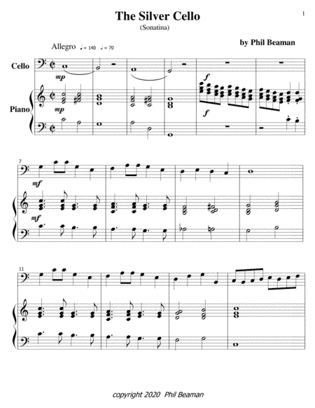 The Silver Cello-cello/piano