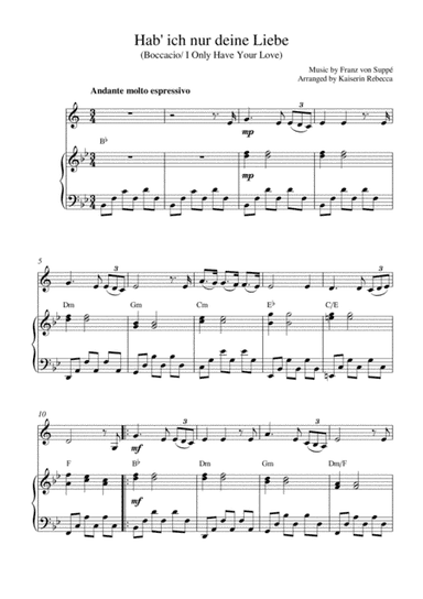 Hab' ich nur deine Liebe (Boccacio/ I Only Have Your Love) (arr. Kaiserin Rebecca)