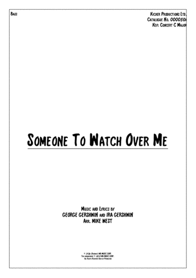 Someone To Watch Over Me (arr. Mike West)