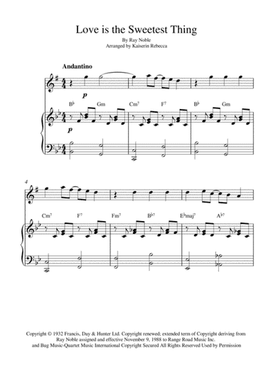 Love Is The Sweetest Thing (arr. Kaiserin Rebecca)