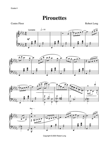 Ballet Piano Sheet Music: Pirouettes from Etudes II