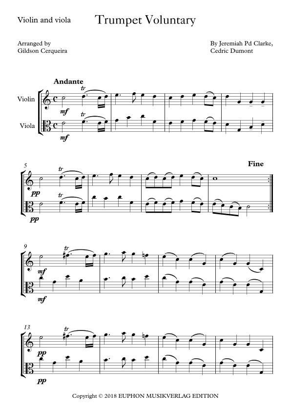Trumpet Voluntary (arr. Gildson Cerqueira)
