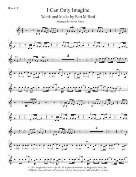 I Can Only Imagine (arr. Kevin Busse)