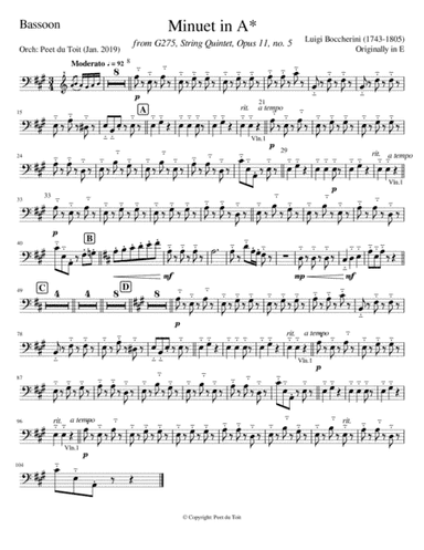 Menuett Von Boccherini (arr. Peet du Toit)