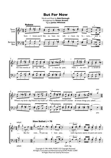 But For Now (arr. Simon Arnott)