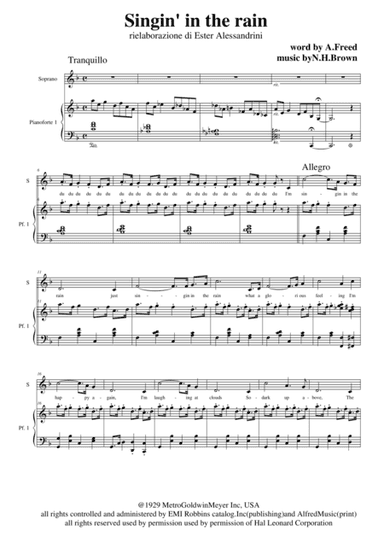 Singin' In The Rain (arr. Ester Alessandrini)