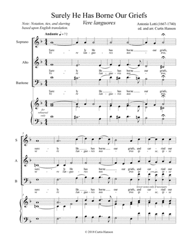 Surely He Has Borne Our Griefs (SAB) (arr. Curtis Hanson)