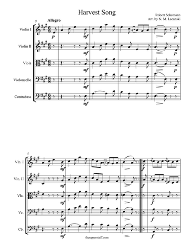 Harvest Song (arr. Nick Lacanski)