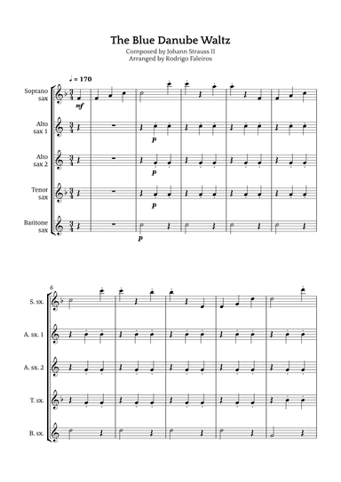 The Blue Danube Waltz (arr. Rodrigo Faleiros)