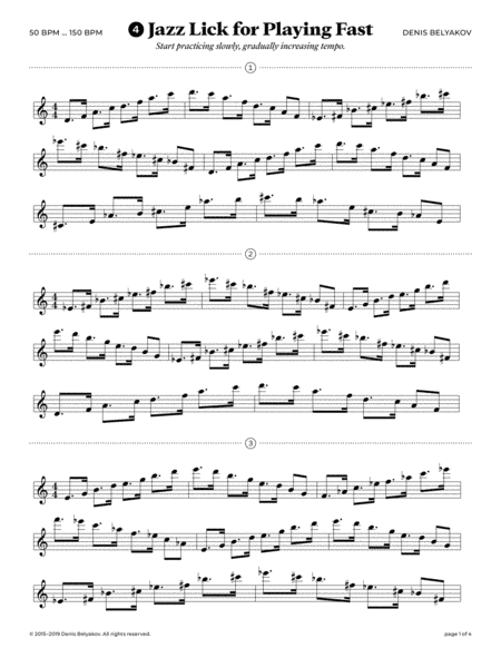 Jazz Lick #4 for Playing Fast