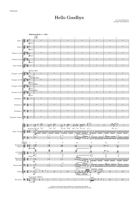 Hello, Goodbye (arr. Daryl McKenzie)