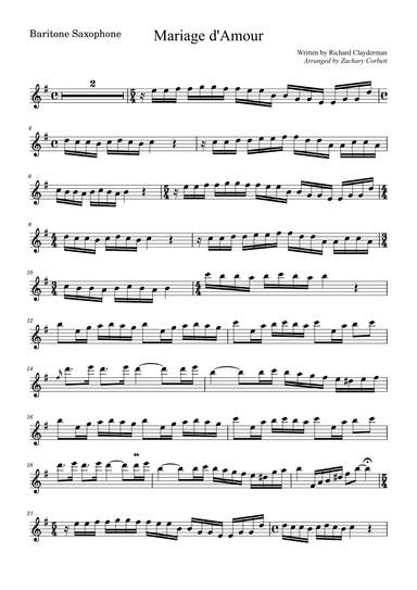 Mariage d'Amour (arr. Zachary Corbett)