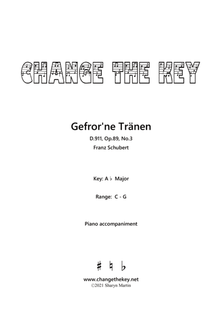 Gefror'ne Tranen Ab Major (arr. Sharyn Martin)