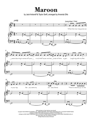 Maroon (arr. Amanda Dills)