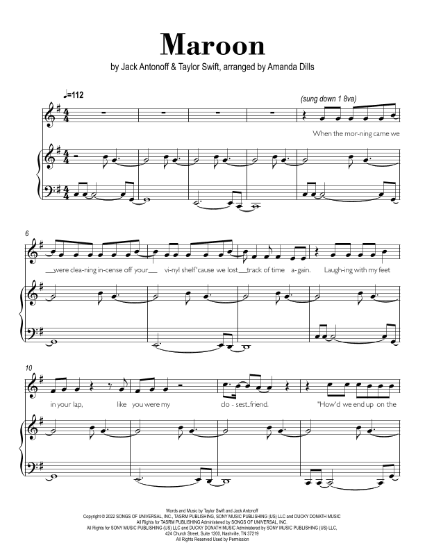 Maroon (arr. Amanda Dills)