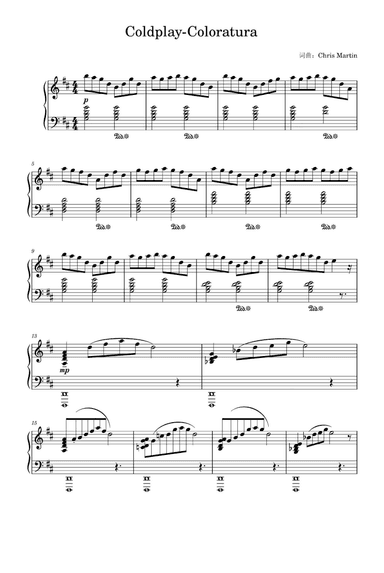 Coloratura (arr. Coldplay)