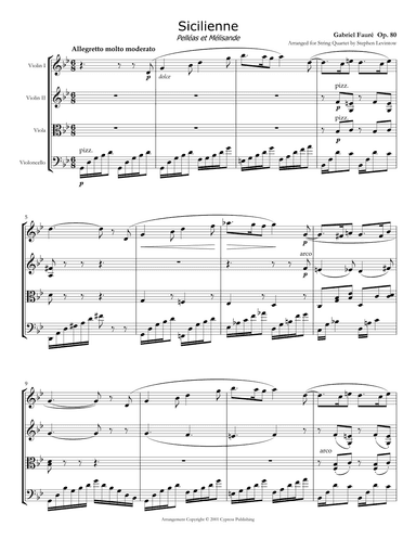 Sicilienne (arr. Stephen Levintow)