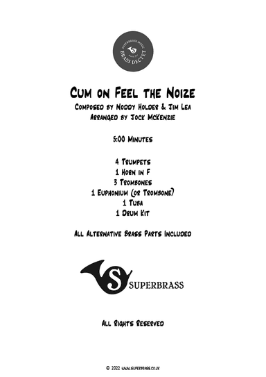 Cum On Feel The Noize (arr. Jock McKenzie)