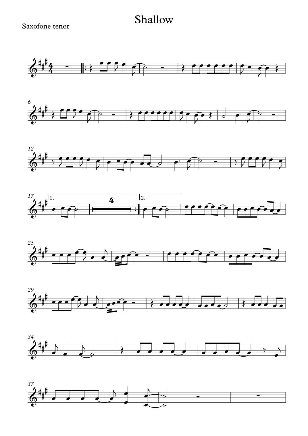 Shallow (arr. Diego Nogueira)