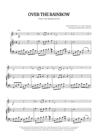 Over The Rainbow (arr. Benzaiten Editions)