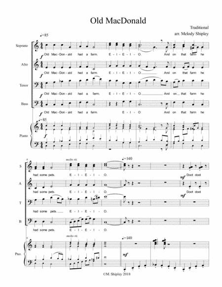 Old MacDonald (arr. Melody Shipley)