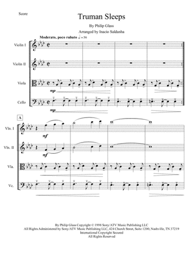 Truman Sleeps (arr. Inacio Saldanha)