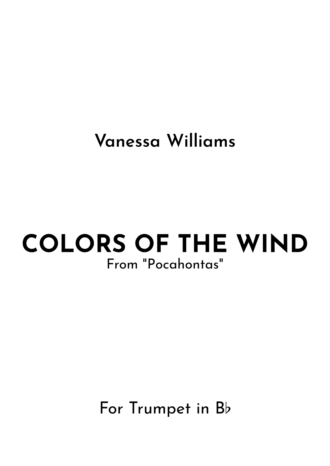 Colors Of The Wind (arr. Jireh J.)
