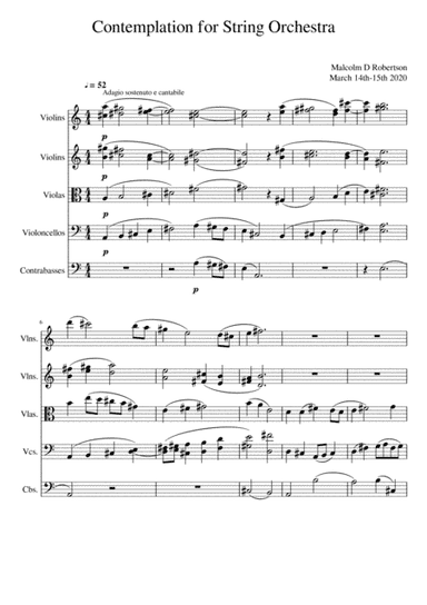 Contemplation for String Orchestra