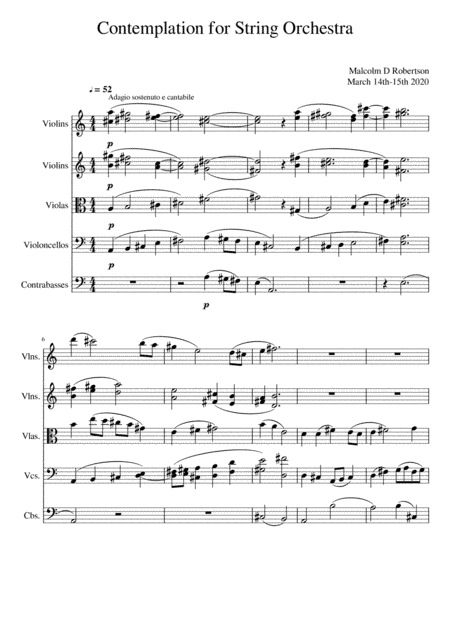 Contemplation for String Orchestra