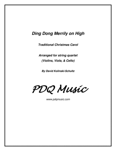 Ding Dong Merrily On High (arr. David Kolinski-Schultz)