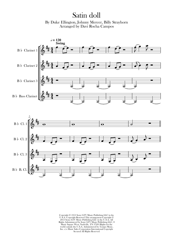 Satin Doll (arr. Davi Rocha Campos)