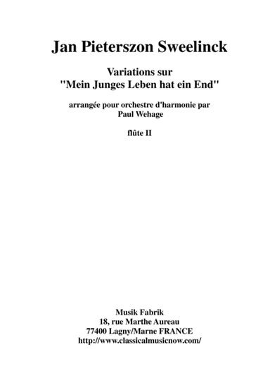 Jan Pieterszoon Sweelinck/Paul Wehage - Variations on Mein Juges Leben hat ein ende- arranged for C (arr. Musik Fabrik Music Publishing)