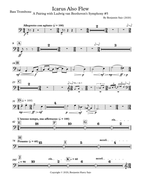 Icarus Also Flew: A Pairing with Beethoven's Symphony #5 - Bass Trombone