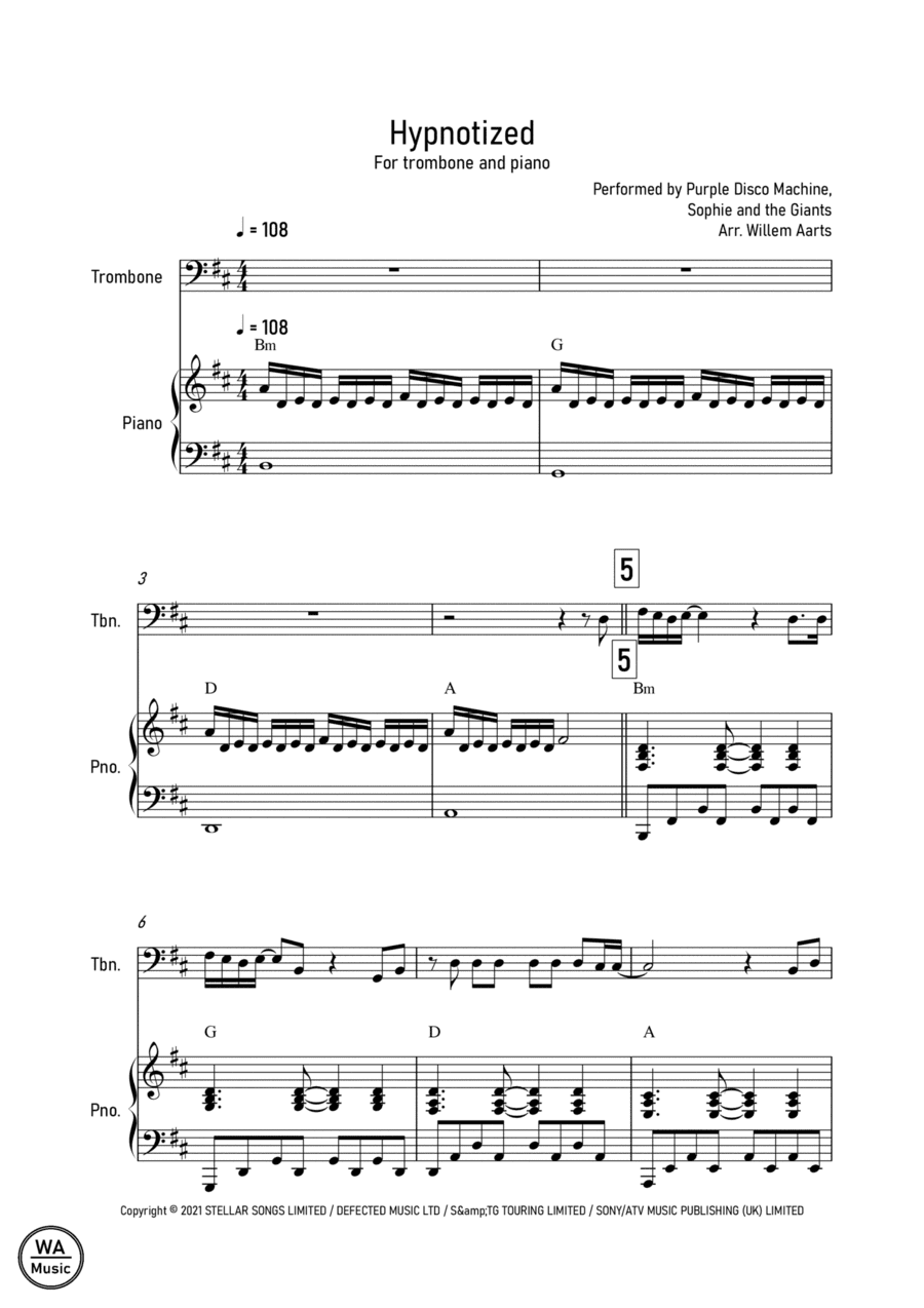 Purple Disco Machine (arr. Willem Aarts)