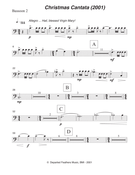 Christmas Cantata (2001) bassoon 2 part