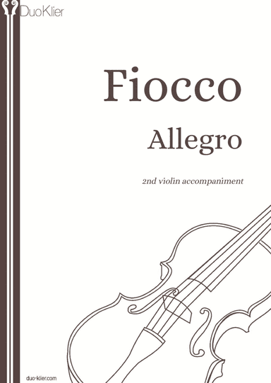 Fiocco - Allegro (2nd violin) (arr. Duo Klier)