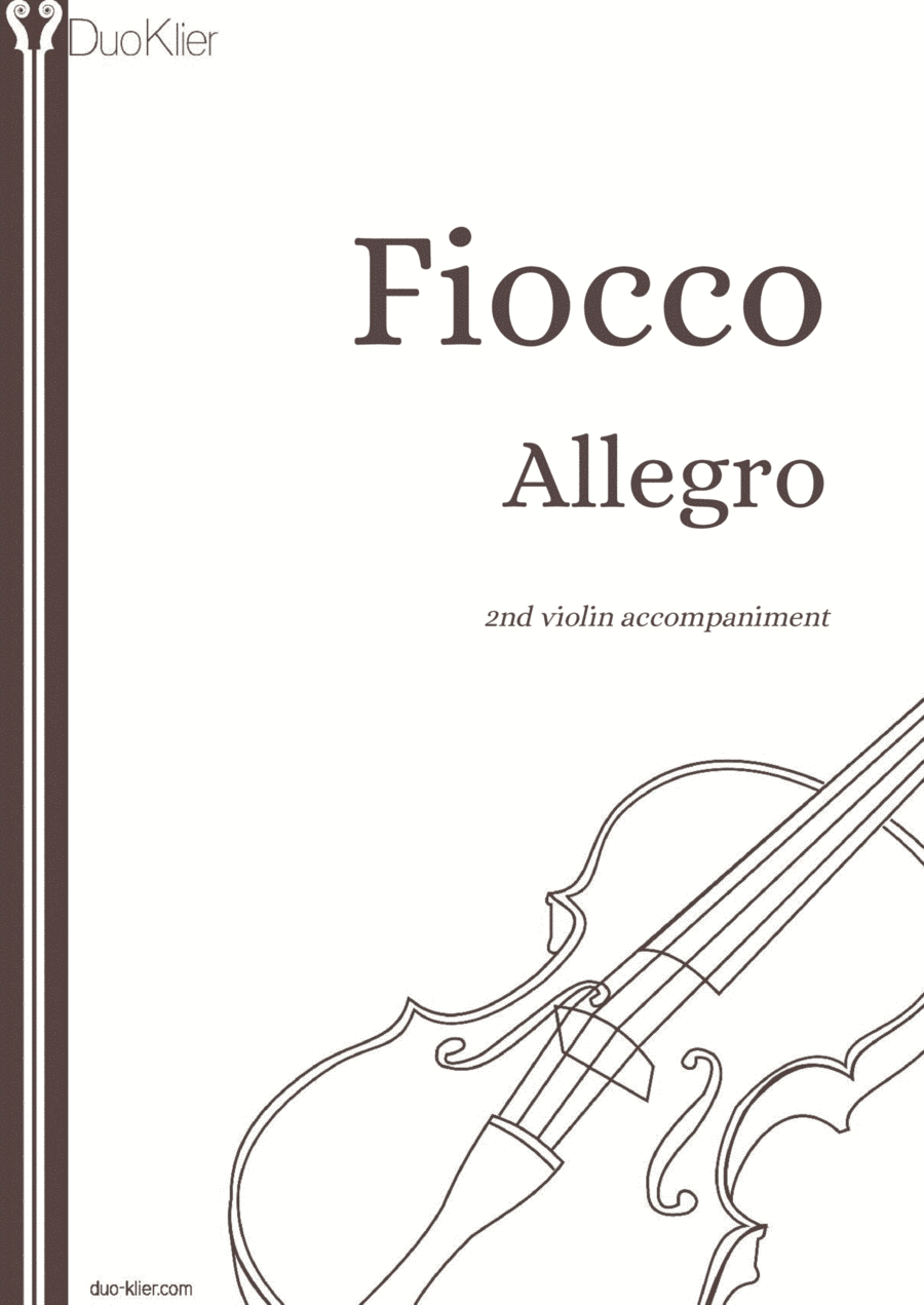 Fiocco - Allegro (2nd violin) (arr. Duo Klier)