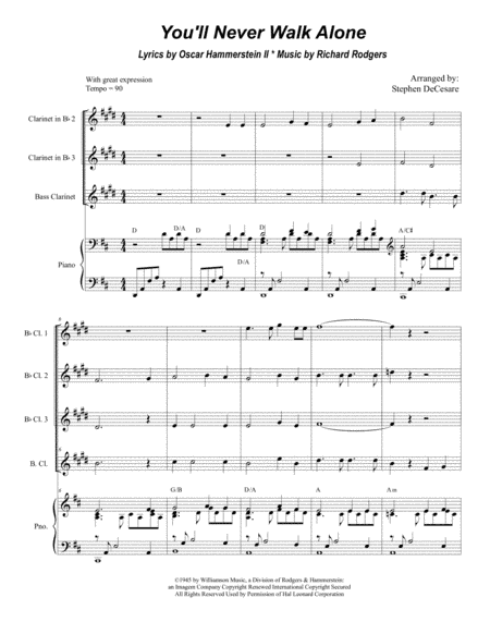 You'll Never Walk Alone (arr. Stephen DeCesare)