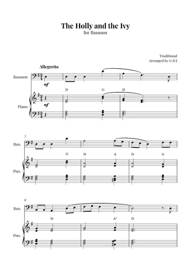 The Holly and the Ivy (arr. GDJ)