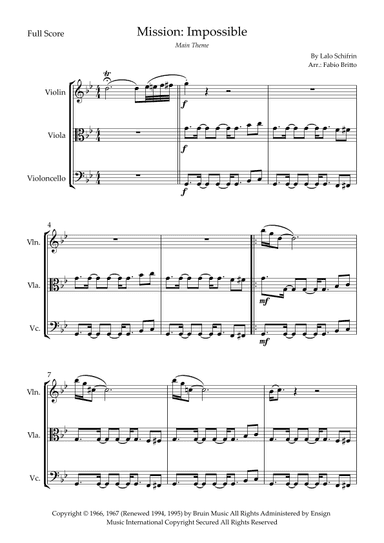 Mission: Impossible Theme (arr. Fabio Britto)