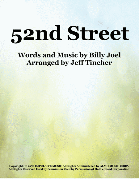 52nd Street (arr. Jeff Tincher)