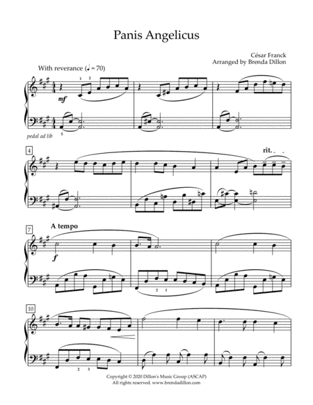 Panis Angelicus (arr. Brenda Dillon)